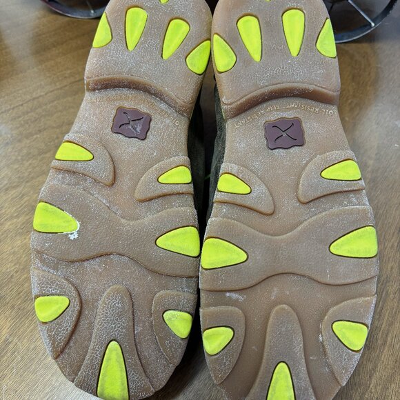 Twisted X Men’s Driving Moc Shoes – Brown/Neon Yellow – Size 10.5M - Picture 6 of 6